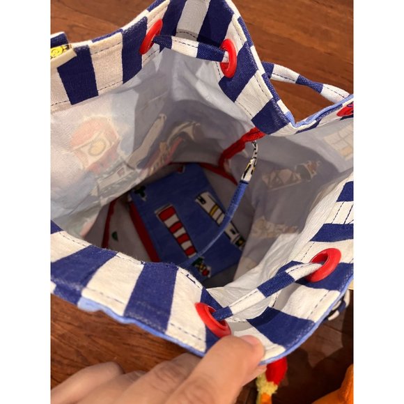 Sally Hess Lighthouse Canvas Tote Barrel Bag Backpack - Picture 7 of 11